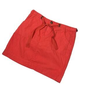 Anthropologie Daughters of the Liberation Coral Cotton Pencil Skirt Size 12